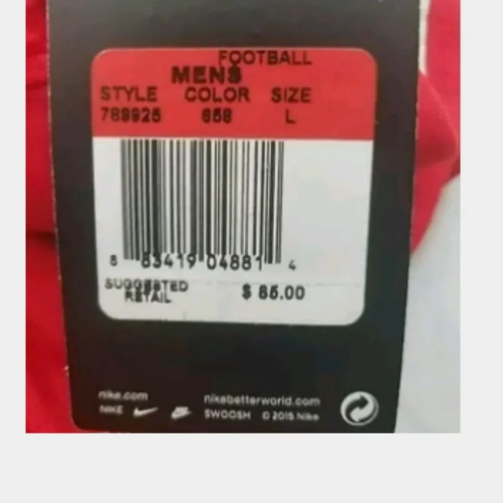 Nike Football Knee Padded red white striped Large - Picture 3 of 3